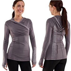 Lululemon Run For Your Life hoodie pullover in Heathered Magnum Size 8